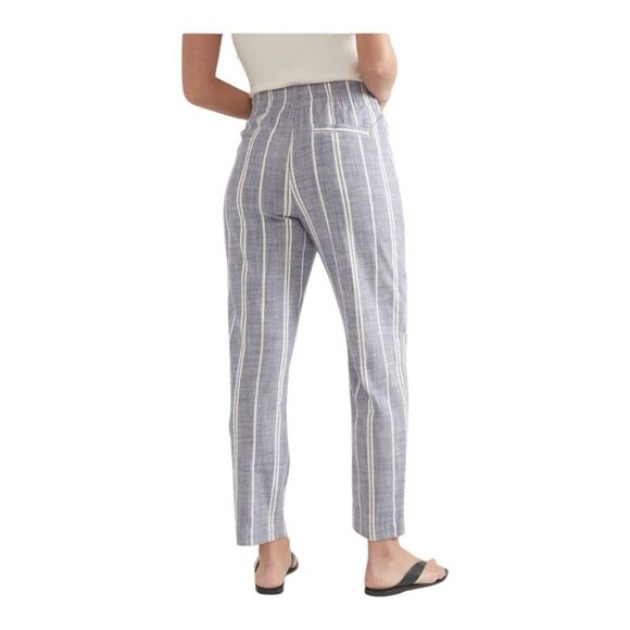 Marine Layer Women’s Elle Relaxed Crop Pant size XL Skipper Blue Stripe - Picture 4 of 7